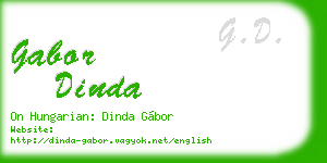 gabor dinda business card